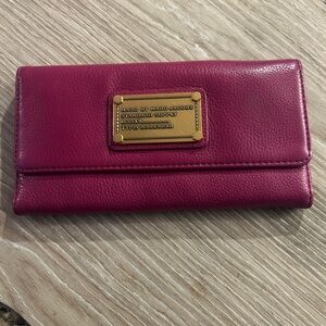 Marc Jacobs Magenta Leather Wallet